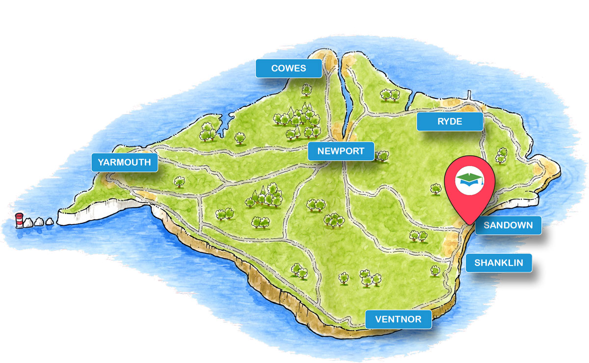 School trip Isle of Wight location map for National Poo Museum